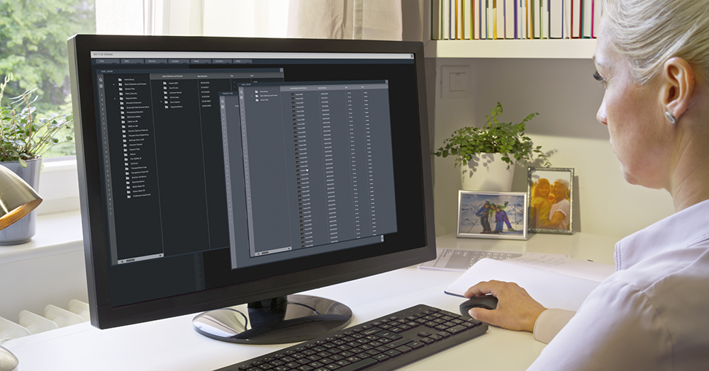 Female doctor examining medical reports